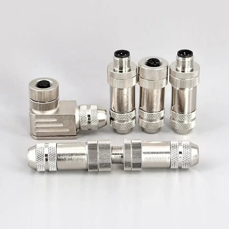 Metal with Shielded M12 Screw Assembled Profinet Aviation Plug 4/5/6/8/12 Pin Sensor Connector A/B/D-code Ethernet Connector - imagen 5