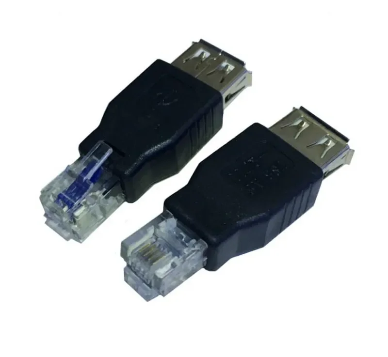 Adaptador de conector de teléfono de red Ethernet macho USB 2,0 A hembra A RJ11 4Pin 6P4C - imagen 2