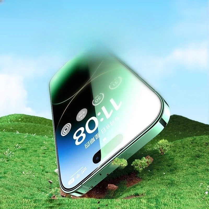 Protector de Pantalla de Luz Verde para Apple iPhone 17 16 15 14 Pro Max Plus Air 16E 17promax, Cristal Templado, Protección Anti-luz Azul para los Ojos - imagen 2