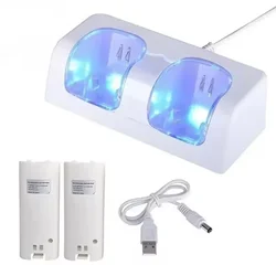 Batería recargable para mando Wii con base de carga dual