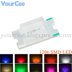 Diodos LED SMD 1206 multicolor transparentes