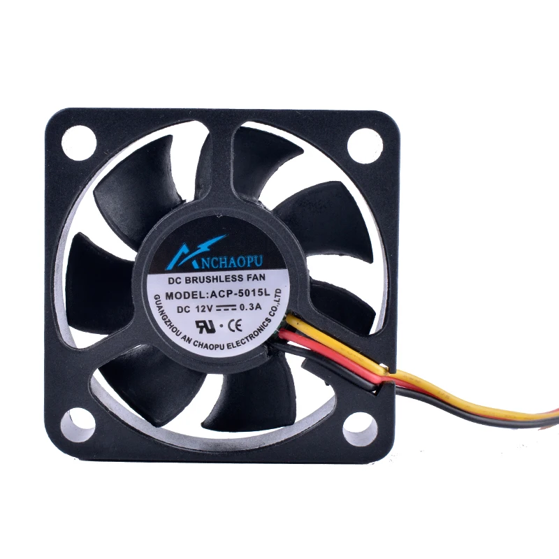 ACP-5015L 5cm 50mm ventilador 50x50x15mm DC12V 0.30A 3pin 5000rpm ventilador de flujo Axial ventilador de refrigeración para chasis CPU cargador fuente de alimentación - imagen 4