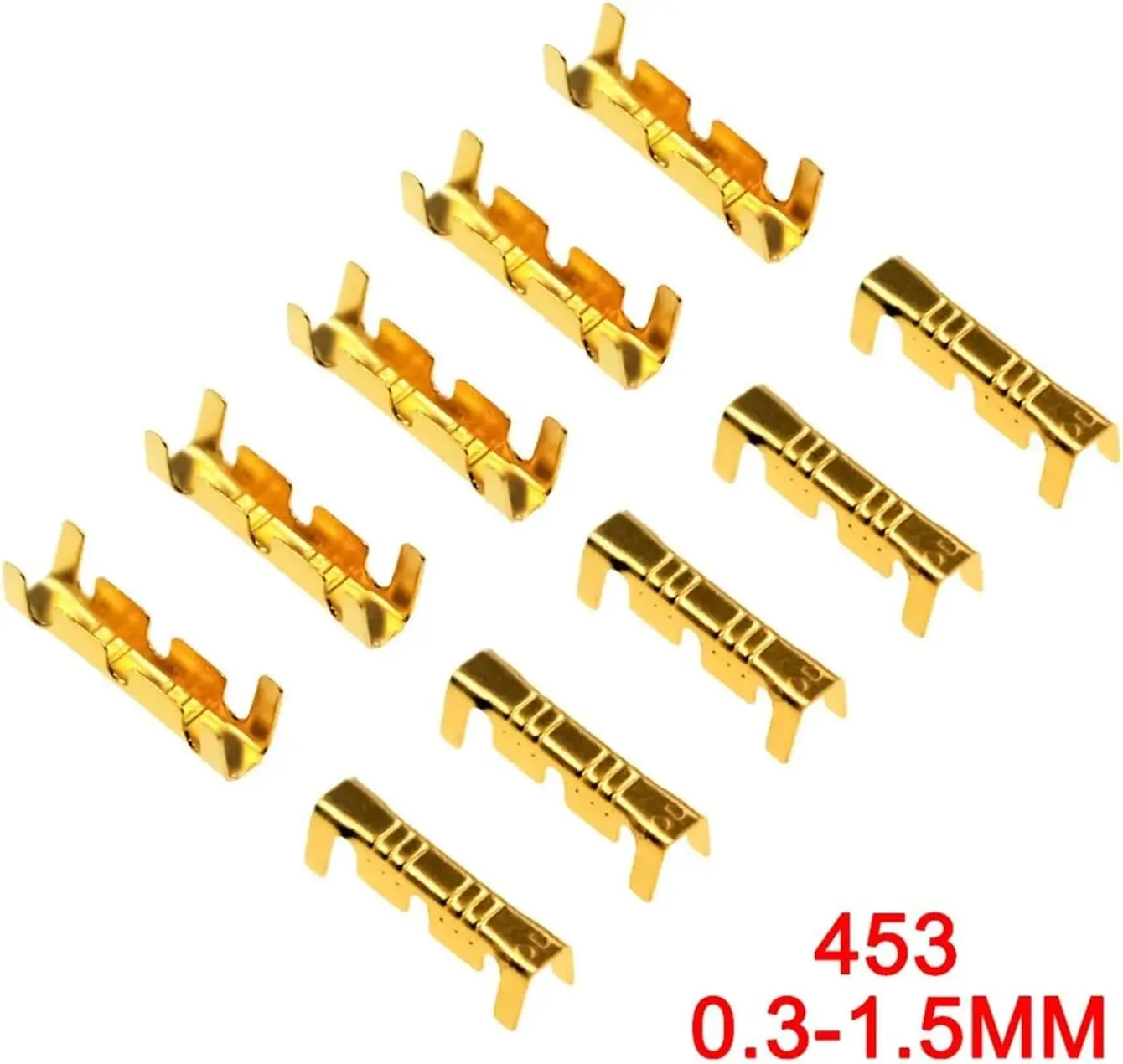 1000 Uds 453 0,3-1,5 MM Terminal en forma de U lengüeta insertos fríos Terminal conector de cable terminal eléctrico Terminal de dientes pequeños - imagen 3