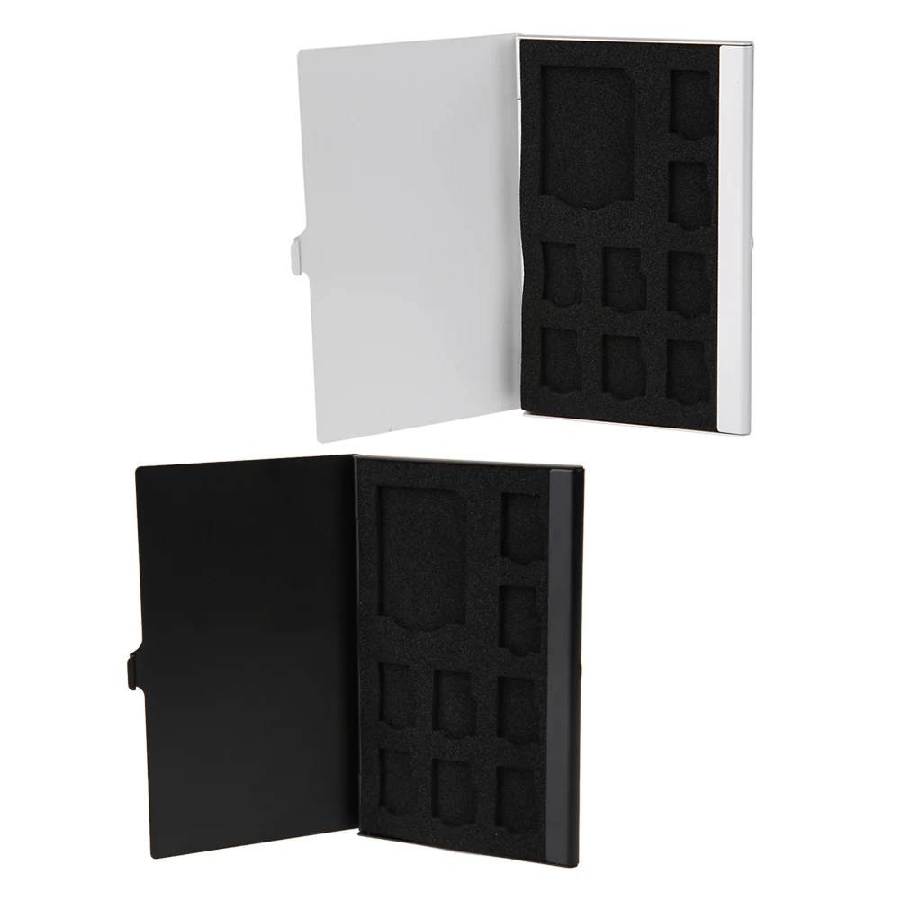 Soporte para tarjetas SD 1SD + 8TF, caja de almacenamiento de Pin, estuche de 9 piezas para tarjeta de memoria SD/ SIM/TF, bolsa de caja