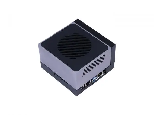 Kit Jetson AGX Orin 32GB H01 con módulo Jetson AGX Orin 32GB, 200 TOPs, Wi-Fi, Bluetooth, carcasa de aluminio con ventilador de refrigeración, Pre-i