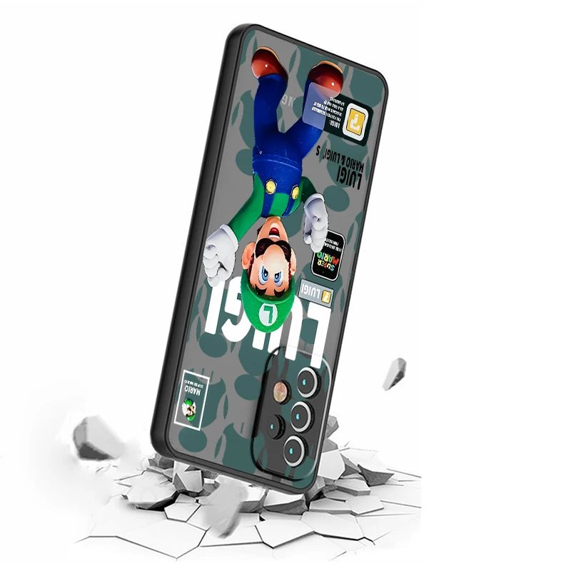 Funda translúcida esmerilada para Samsung Note 20, A35, A03, A54, A31, A22, A34, A14, A24, A04, A55, 5G, m-mario Brave Game - imagen 4