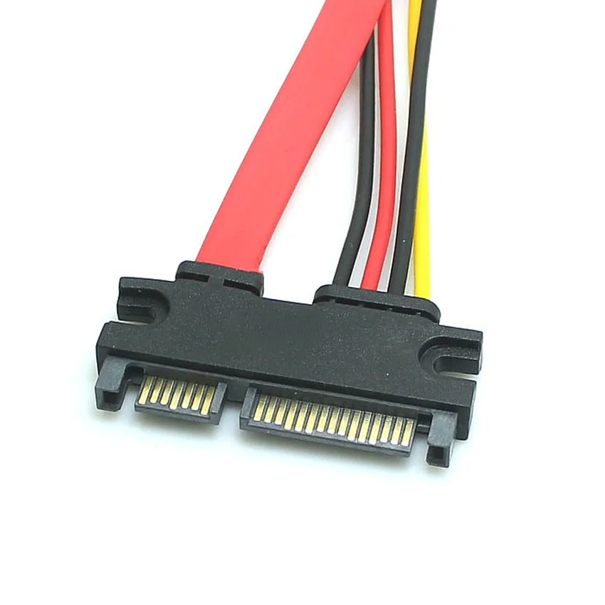 Cable de extensión SATA macho a hembra, Combo de alimentación de datos, 22 Pines, 7 + 15 Pines, 3 III - imagen 5