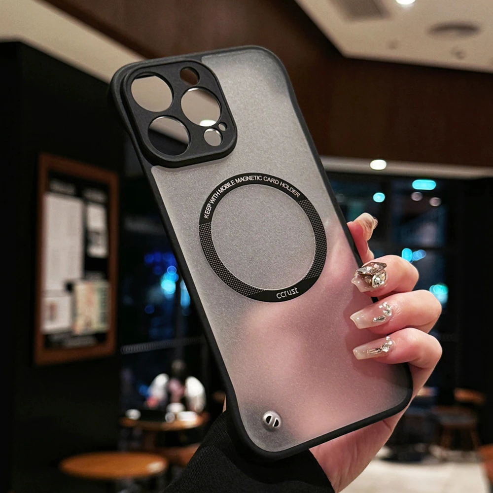 Funda de teléfono sin marco translúcida magnética ultradelgada para iPhone 13 14 15 16 Pro Max protección de cámara cubierta de carga inalámbrica - imagen 3