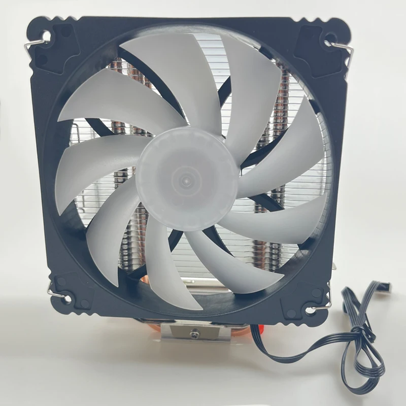 COOLLEO-Radiador de 4 tubos de calor, Enfriador de CPU de 160W, 4 pines, PWM1600 RPM, ventilador de refrigeración para LGA1700, LGA115X, LAG1366, regala pasta térmica - imagen 2