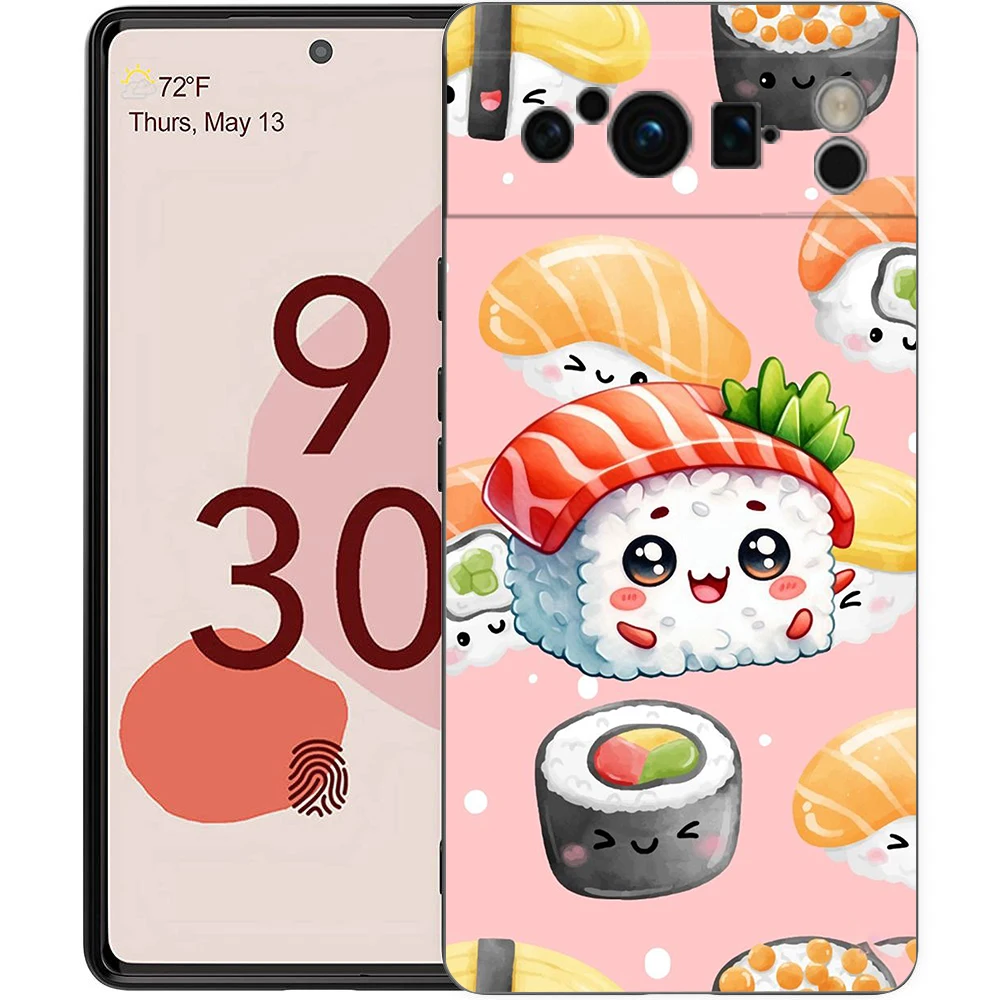 Para Google Pixel 10 Pro funda de teléfono Pixel 9 Pro XL TPU funda Pixel 8 Pro 9A 8A 7A 7 6A 6 Pro funda suave lindo sushi de dibujos animados - imagen 4