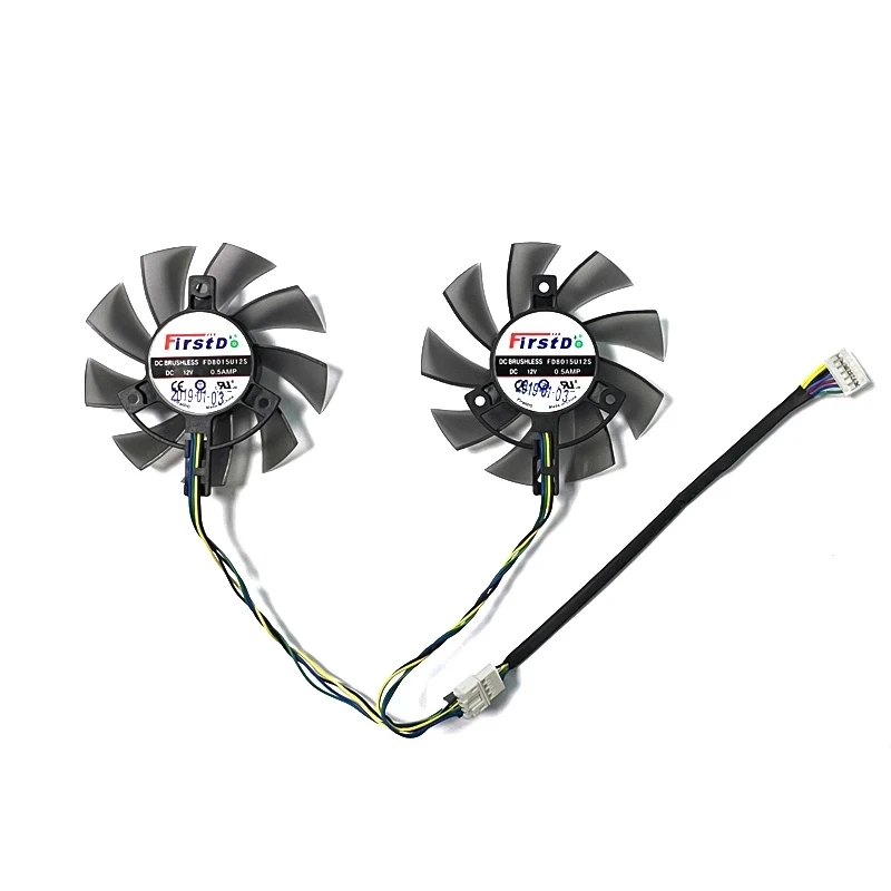 Para ASUS Dual GTX 1650 1660Ti ventilador para tarjeta gráfica 75mm FD8015U12S 12V 0.5A GTX 1650 GTX 1660 Ti ventilador GPU - imagen 5