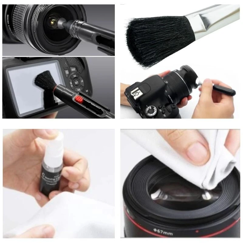 Juego de limpieza de cámara Digital sin espejo 5 en 1, pantalla de ordenador portátil, teclado, soplado de aire, adecuado para juego de limpieza de paño de lente de cámara - imagen 2