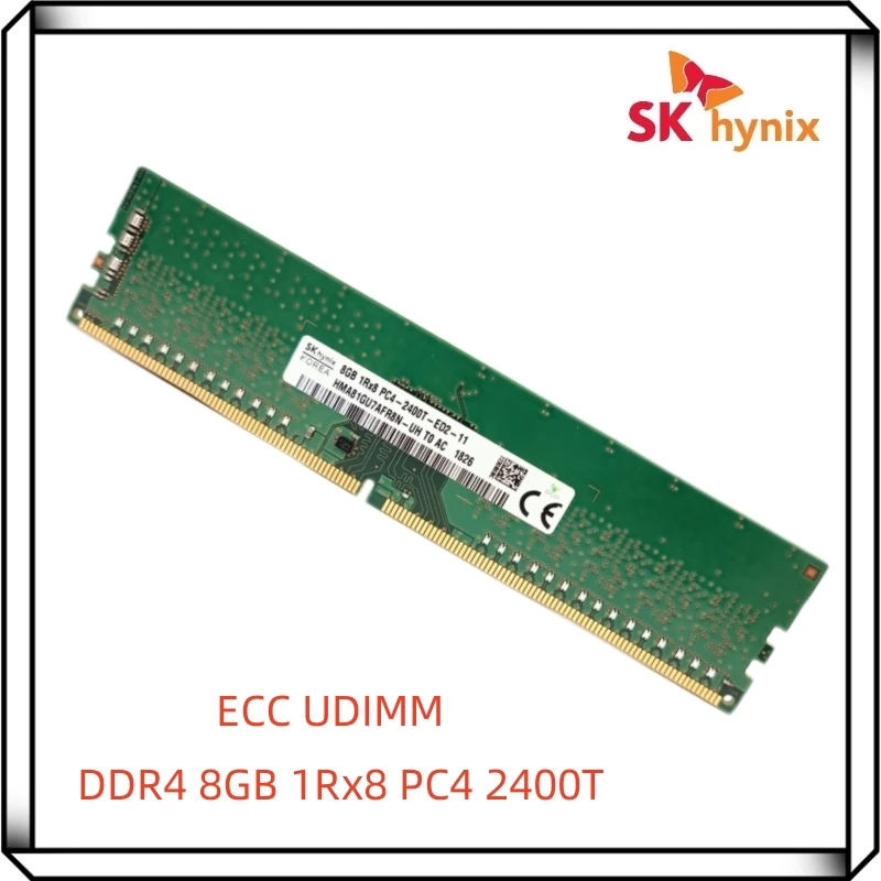 Hynix DDR4 8GB 2400T PC4 2400MHz 1Rx8 Pure ECC UDIMM workstation RAM Unbuffered Server memory