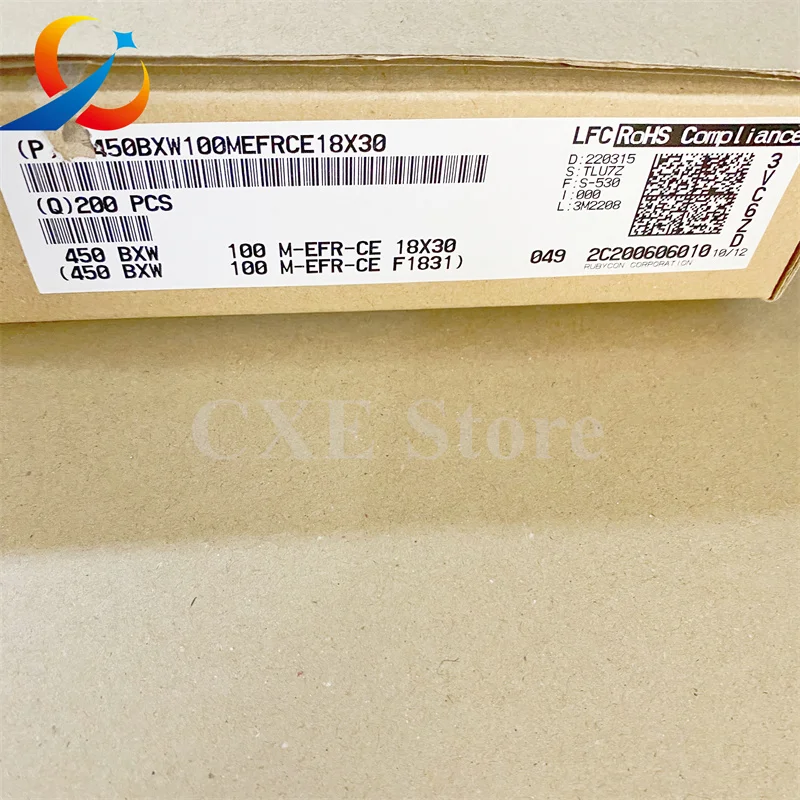 Condensadores electrolíticos Rubycon, 450V100UF, volumen 18x30mm, 450BXW100MEFRCE18X30, 100UF, 450V, 5 piezas, nuevo - imagen 2