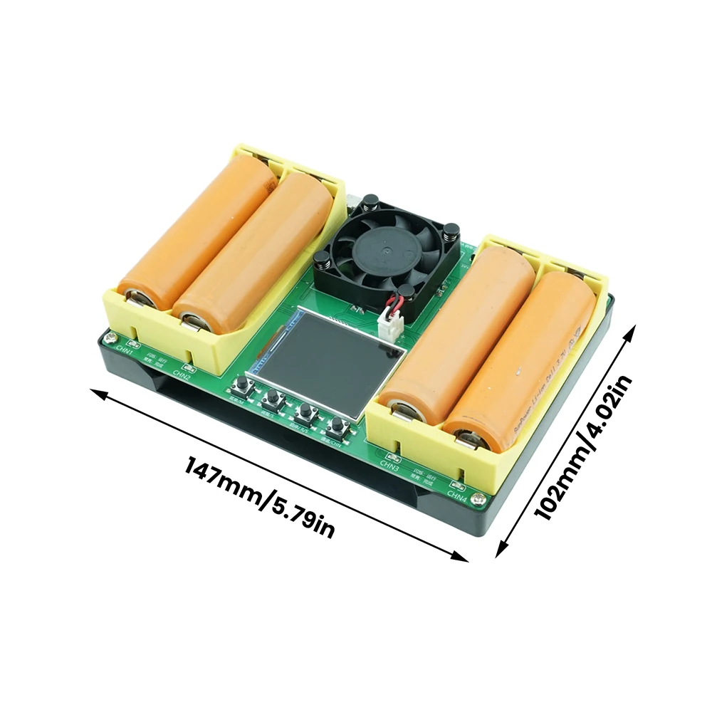 Probador de capacidad de batería de 4 canales 18650/21700, módulo de carga/descarga, Detector de energía de batería Digital integrado, probador tipo C - imagen 5