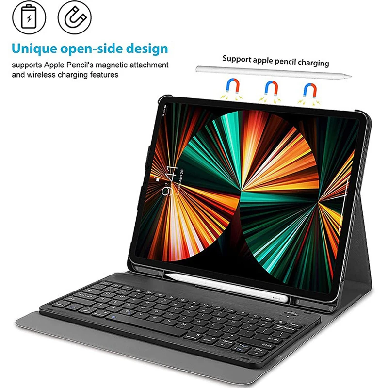 Funda con teclado mágico para ipad mini 6, funda de 8,3 pulgadas para iPad mini 7 8,3 1 2 3 mini 4 5 7,9 pulgadas con teclado Bluetooth de 7 pulgadas - imagen 4