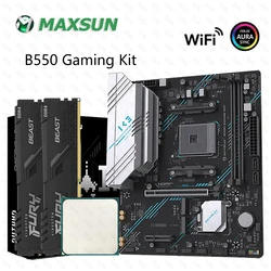 Maxsun B550 Placa Base AM4 para Ryzen 5000 con WiFi DDR4