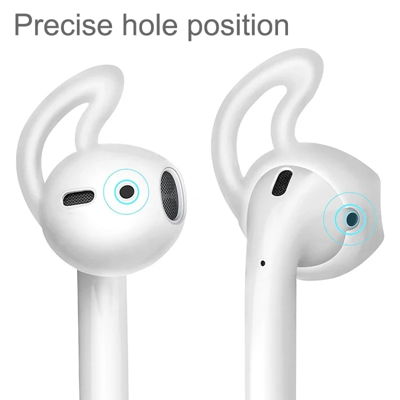 Almohadillas para la oreja compatibles con AirPods 1/2, 1 par, fundas de silicona para auriculares (AirPods no incluidos) - imagen 3