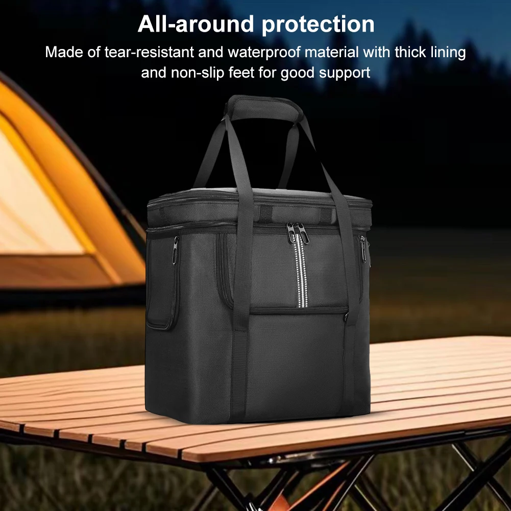 Estuche de transporte para estación de energía portátil BLUETTI AC180/AC2A bolsa de almacenamiento de viaje impermeable anticaída con correa para el hombro y asa - imagen 2