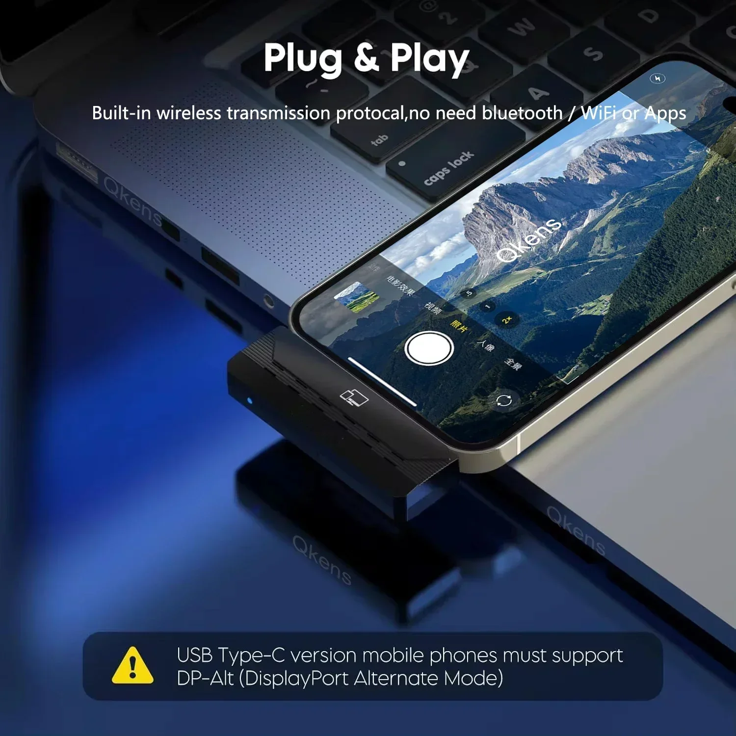 Receptor y transmisor de vídeo inalámbrico tipo C, 1080p, 30m, extensor HDMI, adaptador de pantalla para Macbook, portátil, PC a proyector de Monitor de TV - imagen 5