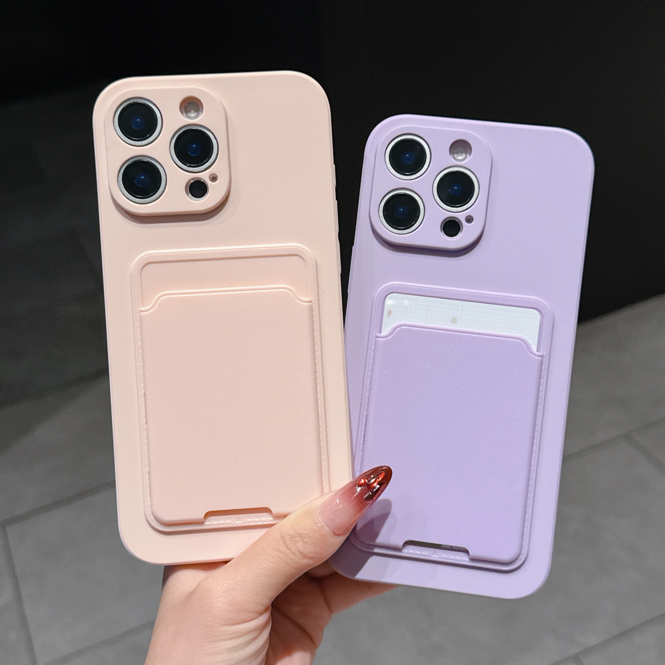 Funda de silicona líquida a prueba de golpes para Motorola Moto Edge 50 60 Fusion 50 60 Pro 30 40 50 Neo E13 60S con ranuras para tarjetas Fundas - imagen 3
