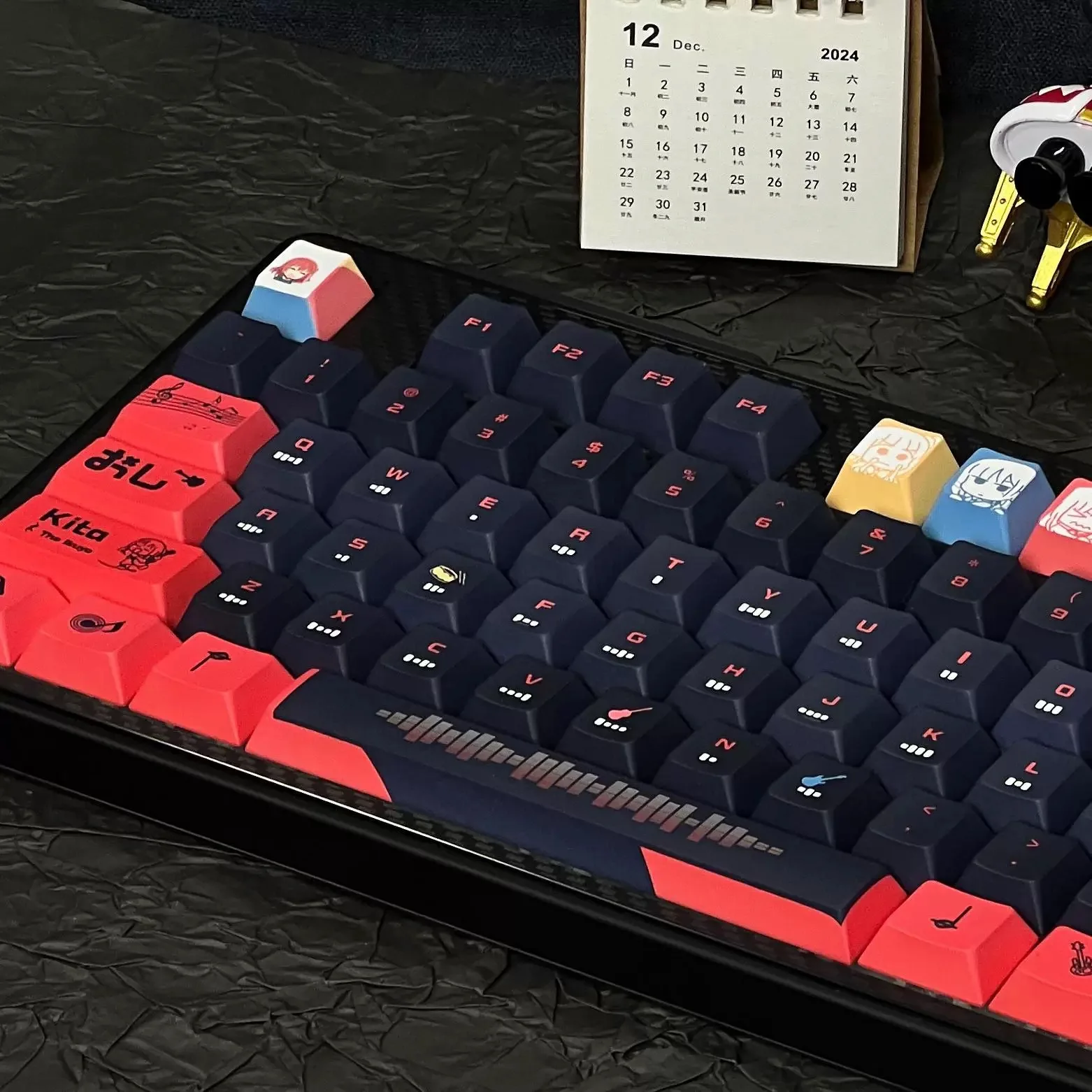 ¡BOCCHI LA ROCA! Kita Ikuyo128 teclas Teclado mecánico Keycap transparente sublimación térmica Keycap personalizado PBT Keycap - imagen 4