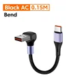 0.15m Bend USB to C