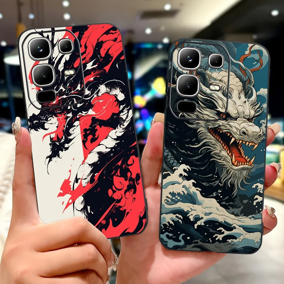 Para Infinix Note 50S 5G funda X6870 nueva funda pintada de lujo funda de teléfono de silicona suave para Infinix Note 50S Note50S 5G Fundas bolsas - imagen 3