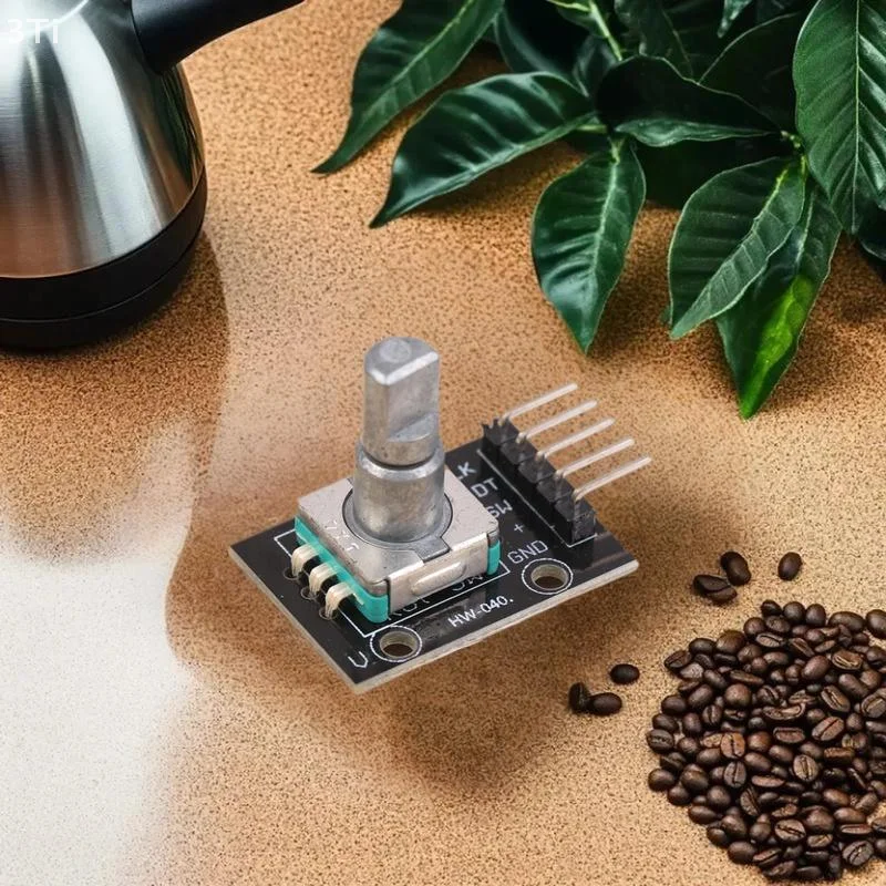 Encodeur rotatif Compatible avec Micro contrôleur Arduino, Module d'encodeur KY-040 réglable 15x16.5mm avec boutons - imagen 3