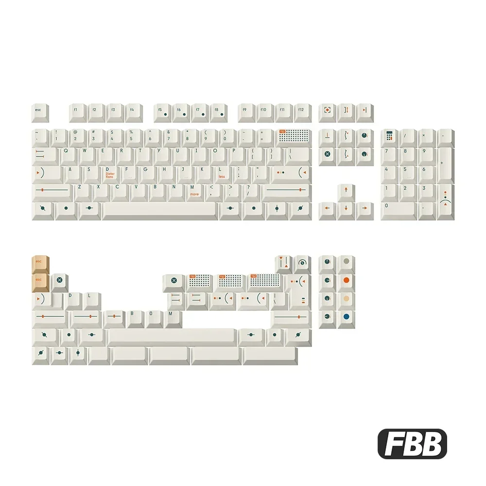 Juego de teclas originales FBB, 171 teclas PBT, 1,7mm, sublimación térmica, perfil de cereza, teclas personalizadas para accesorio de teclado mecánico - imagen 5
