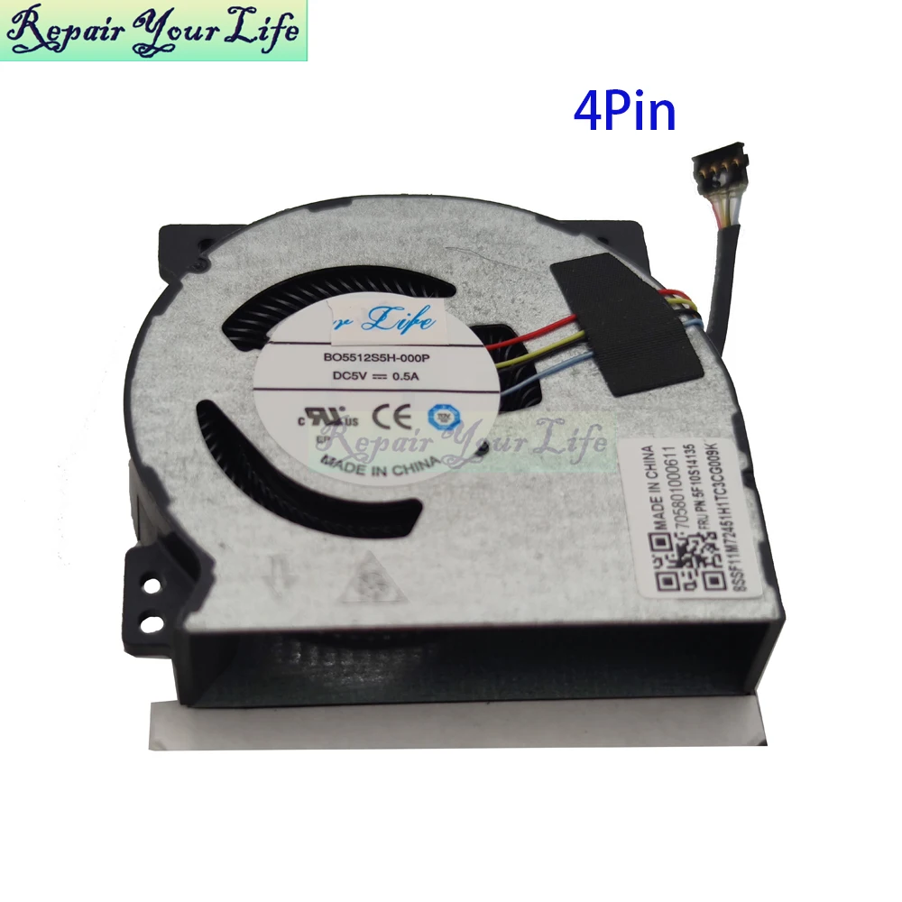 Ventilador de refrigeración de CPU para Lenovo Legion Go 8APU1 tipo 83E1, ventiladores de radiador para consola portátil 5F10S14134 5F10S14135 BO5512S5H-000P - imagen 3