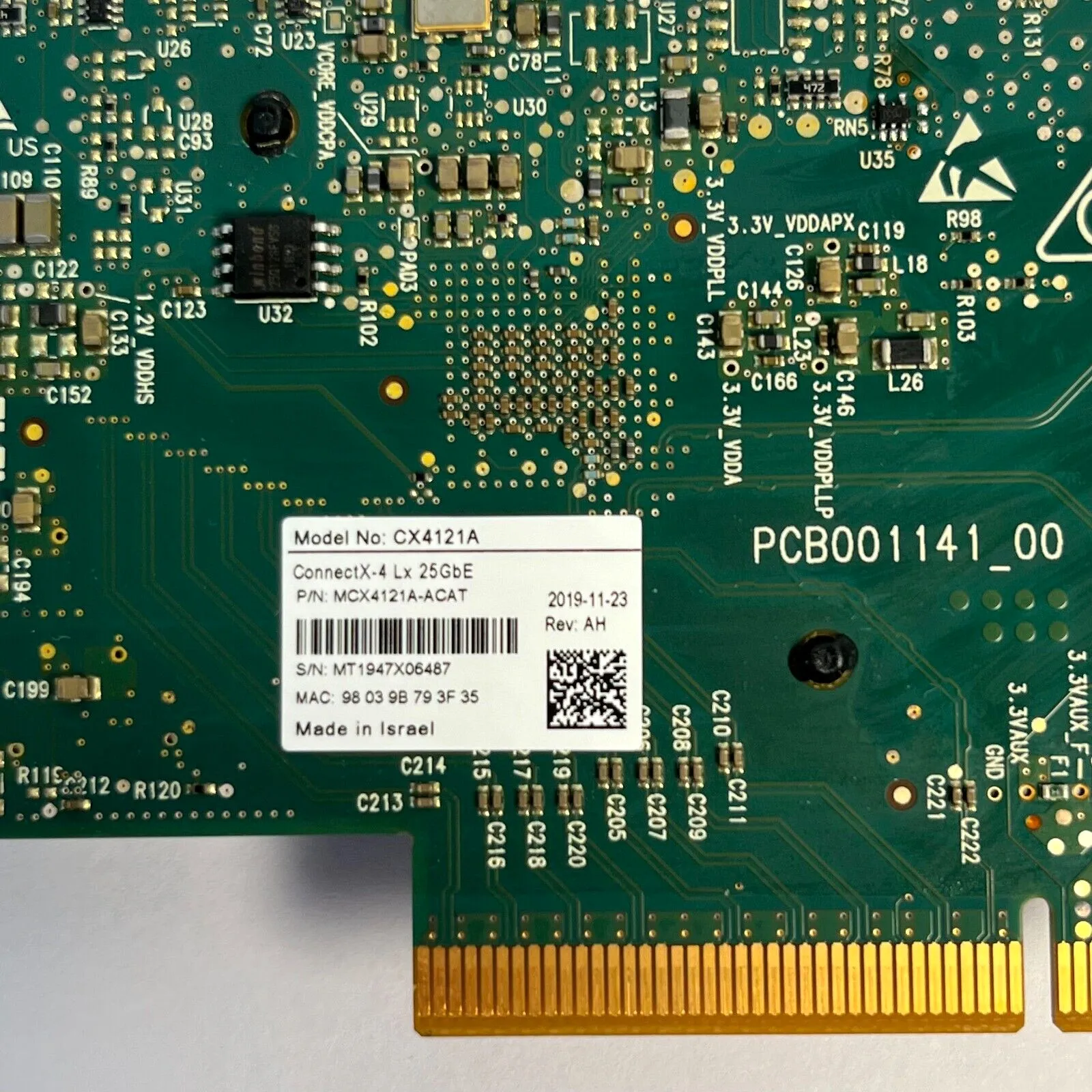 CX4121A MCX4121A-ACAT Adaptador Ethernet PCIe Mellanox ConnectX-4 Lx 25GbE SFP28 - imagen 3