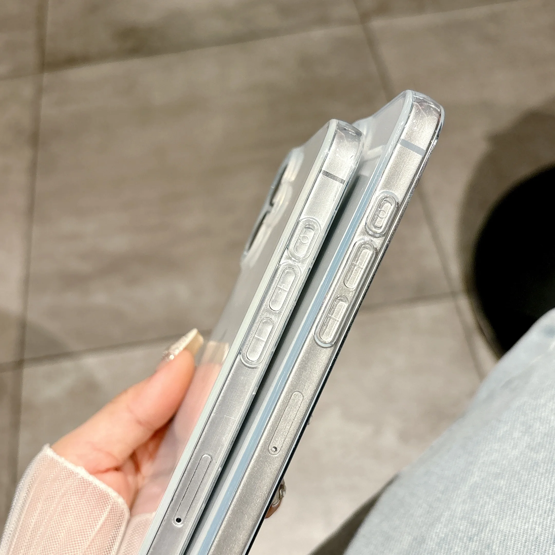 Funda transparente holográfica con forma de corazón de amor para iPhone 16 15 14 13 12 Mini 11 Pro X XS XR Max 8 7 Plus SE, funda de silicona a prueba de golpes - imagen 5