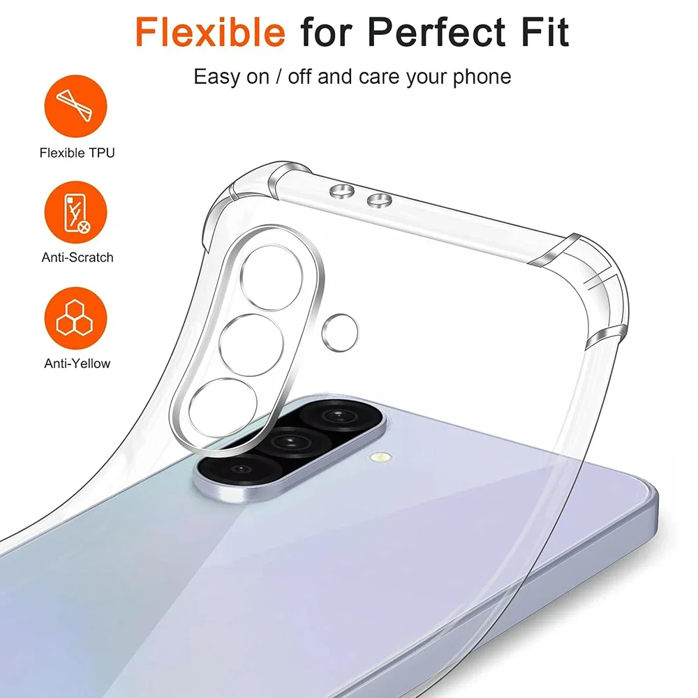 Funda ultrafina a prueba de golpes para Samsung Galaxy A56 A36 A26 A16 A06 5g, funda trasera de silicona transparente suave, carcasa delgada de lujo - imagen 5