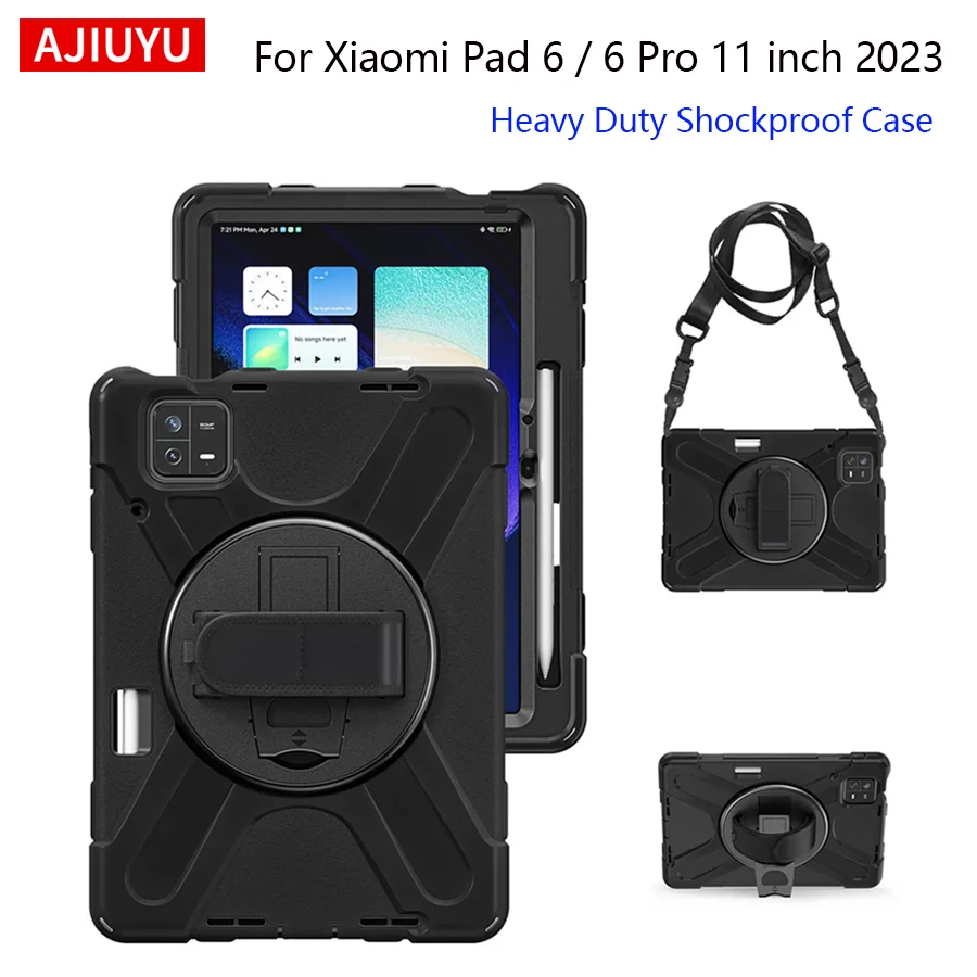 Funda para Xiaomi Pad 6 11 "Mi Pad 6 Pro 2023 MiPad 6 Pro 11 pulgadas funda para niños resistente a prueba de golpes cubierta resistente con correa para el hombro - imagen 2