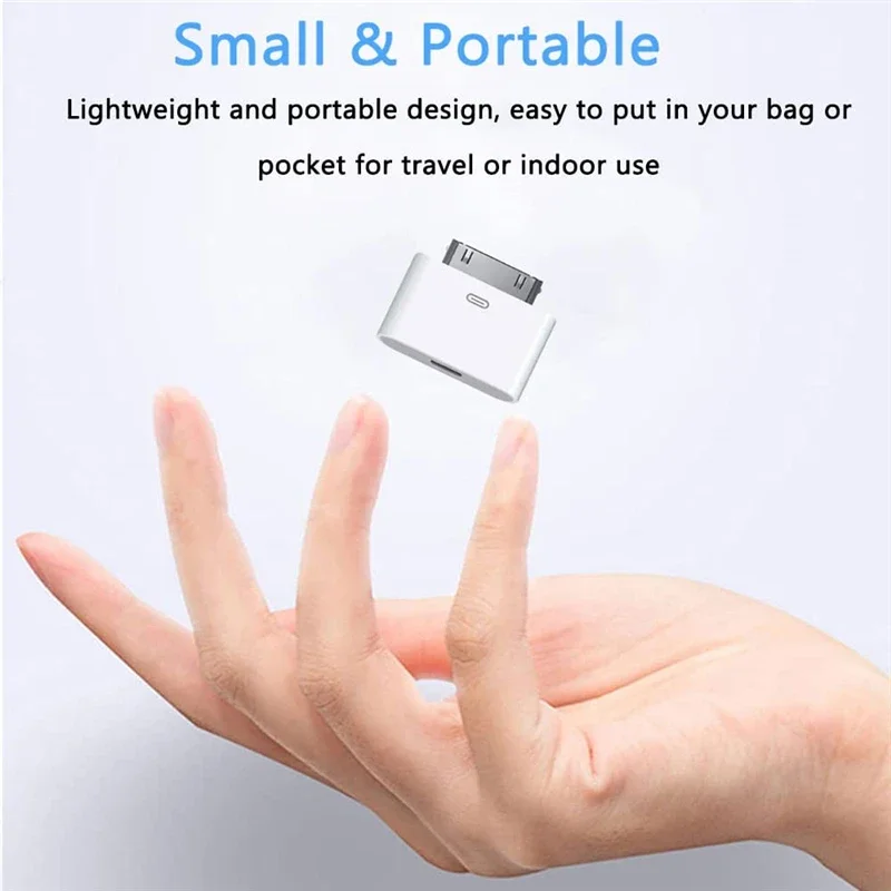 Adaptador de iluminación a 30 pines, convertidor de sincronización de carga macho de 8 pines a hembra de 30 pines para IPhone 4 4S IPad 2 3, Cable cargador táctil para IPod - imagen 4