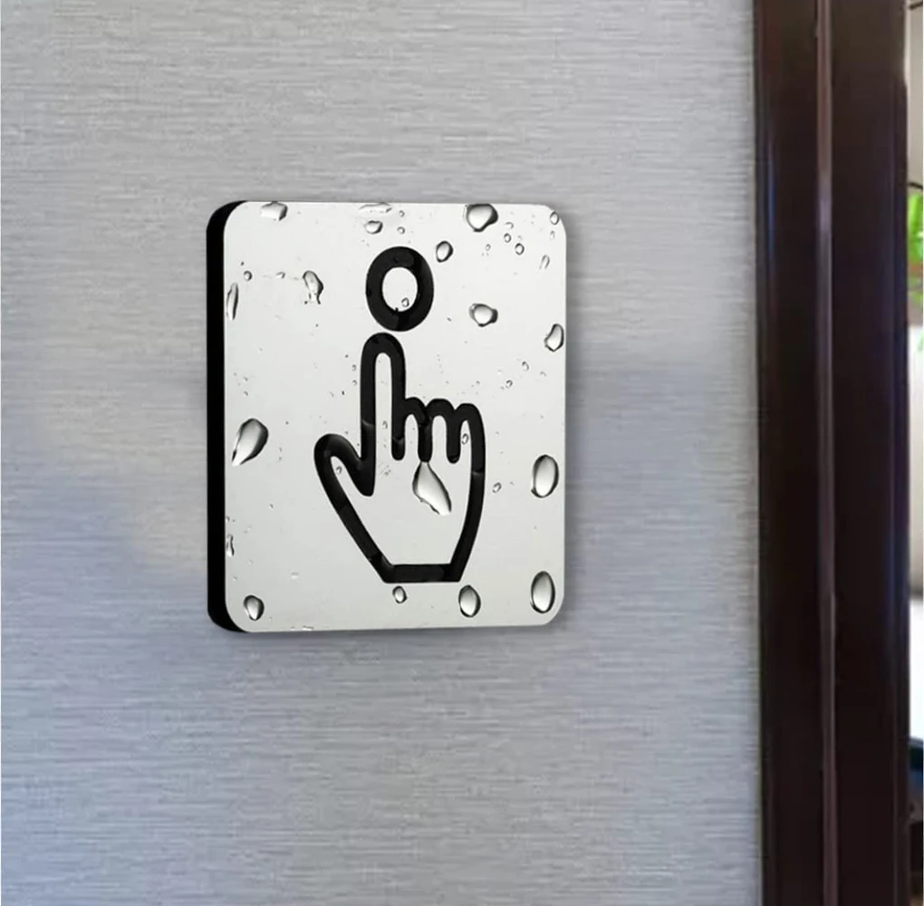 Señal de timbre, placa de anillo, suministros para el hogar, impermeable, acrílico de larga duración, fino, decorativo, tamaño compacto, señales de aviso - imagen 4