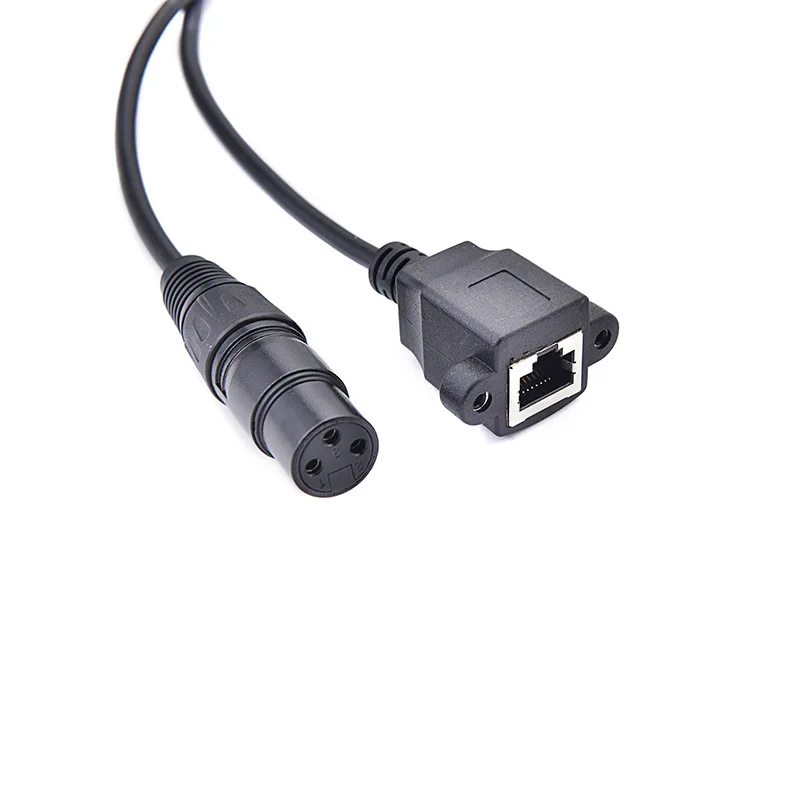 Cable convertidor adaptador de conector de red XLR macho/hembra de 3 pines a RJ45 para sistemas de altavoces Behringer de micrófono y Radio - imagen 4