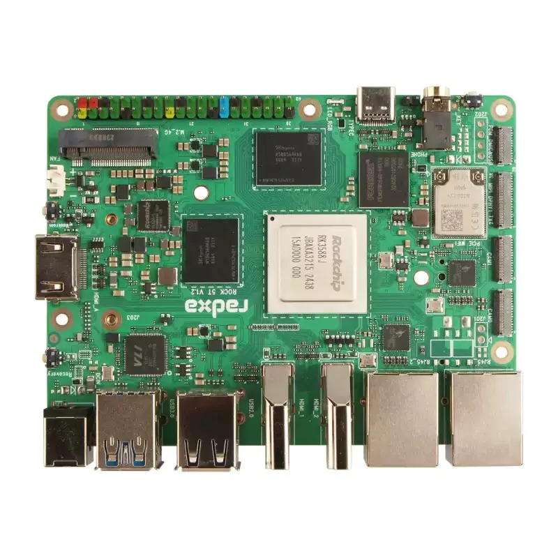 Radxa Radxa ROCK 5T RK3588,rockchip, CPU de 8 núcleos Puertos Ethernet duales de 2,5G LPDDR5 Grado industrial - imagen 3