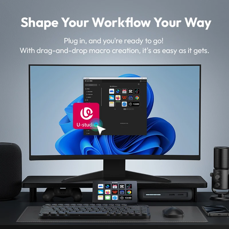 Controlador de transmisión en vivo Ulanzi D200, 13 teclas LCD para juegos, trabajo de oficina, creación de contenido Vlog, edición de fotografía y vídeo - imagen 5