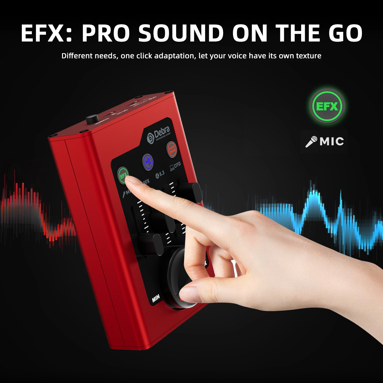 Debra GBA Mini Sound Card with Bluetooth 5.0, OTG, Lossless Digital Audio Transmission for Live Gaming, Music Creation, Band - imagen 3