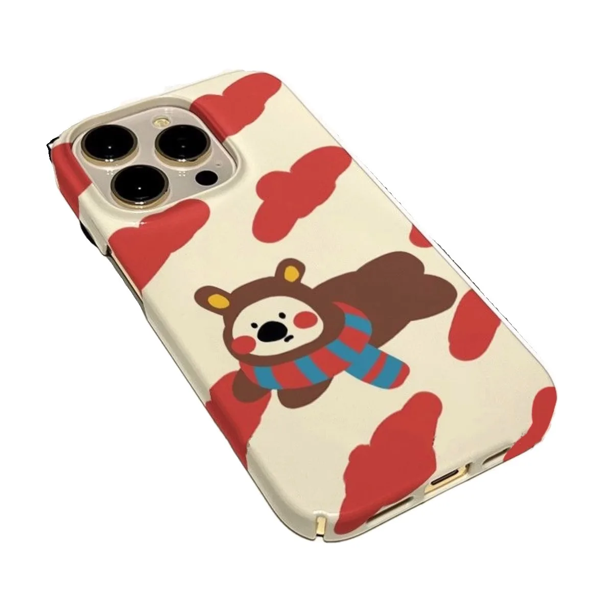 Funda de teléfono con diseño de perro salchicha y nube roja de dibujos animados para iPhone 16 15 14 13 12 11 Pro Max XS XR XSMax 7 8 Plus, funda dura HD brillante para PC - imagen 5