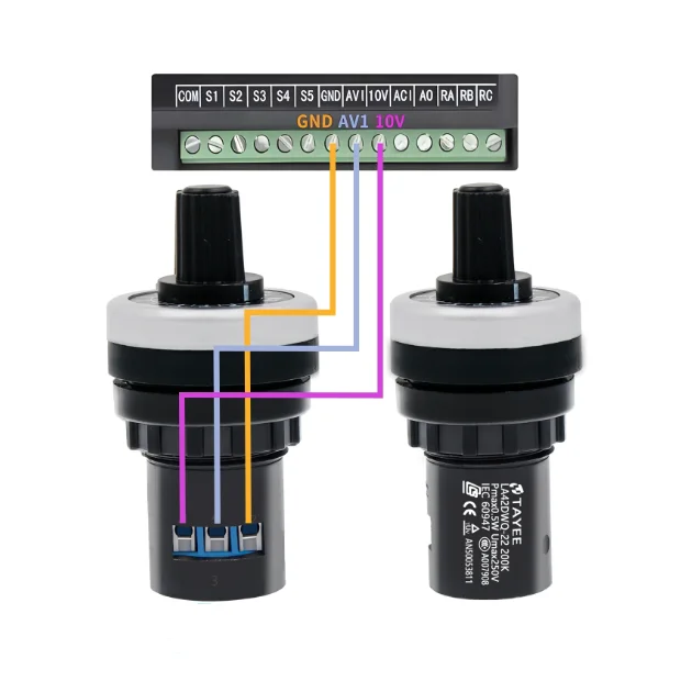 LA42DWQ-22 inversor de precisión potenciómetro de velocidad ajustable tapa de perilla de interruptor 1K 2K 5K 10K 50K 100K - imagen 2