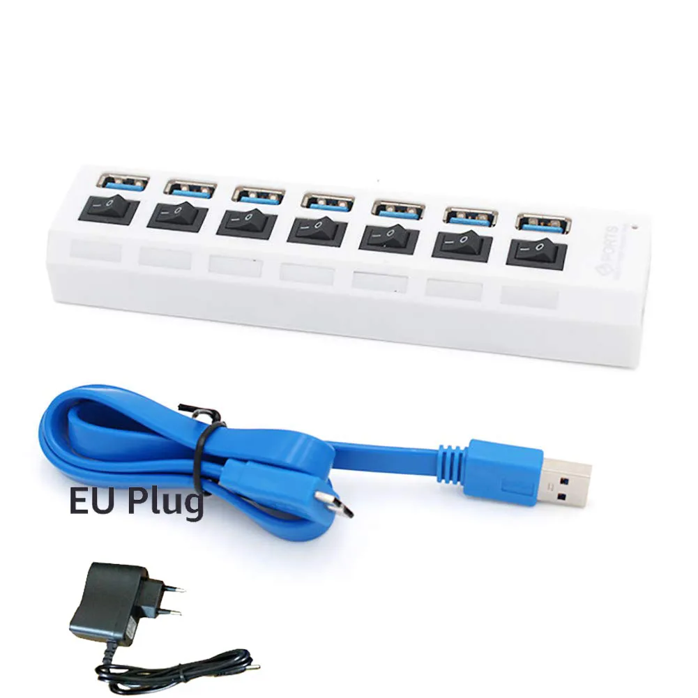 7 Port White With EU