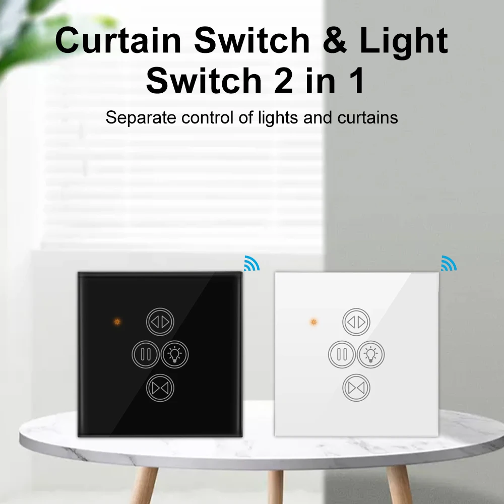 RiooCubee Tuya Smart Life cortina de luz negra Panel táctil interruptor Control remoto temporizador Control por voz a través de Google Home Alexa - imagen 2