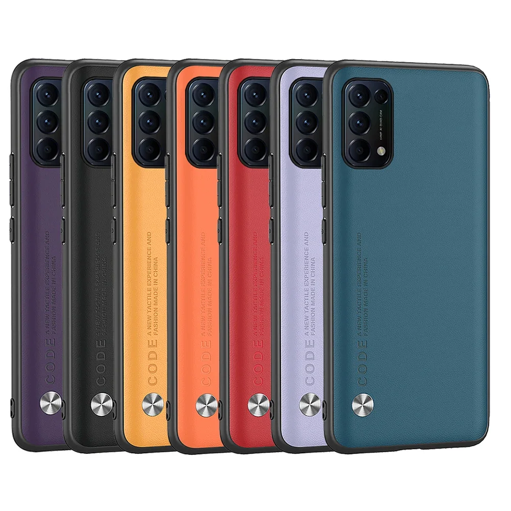 Funda de cuero de lujo para teléfono, carcasa para OPPO Reno 5 Pro Plus Find X2 X3 Pro Lite Neo K7X Realme 7 8 5G GT Neo Q2 Q3 X7 Pro Ultra V5 - imagen 2