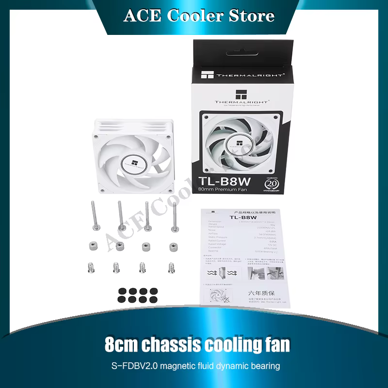 Ventilador PC 80mm PWM Silencioso TL-8015 2000 RPM