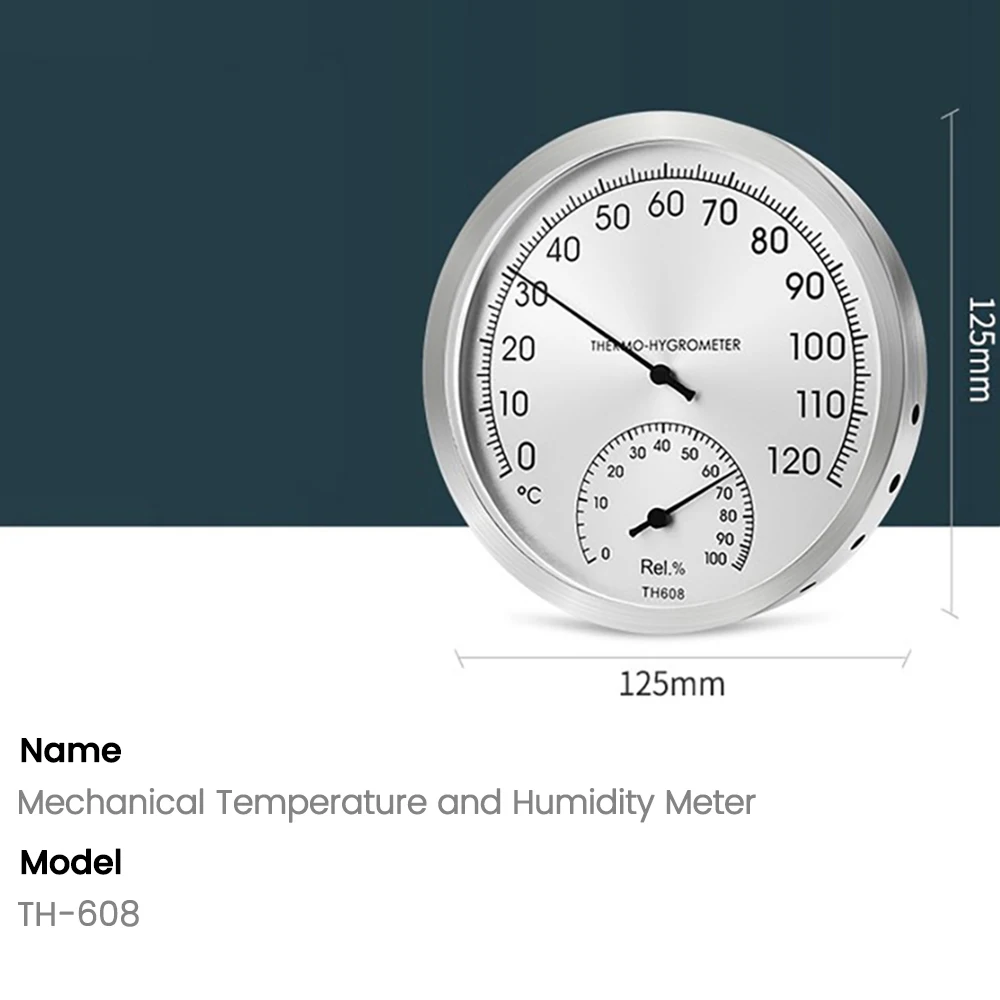 Monitor de temperatura y humedad 2 en 1, termómetro interior, higrómetro, medidor mecánico analógico para el hogar, habitación y oficinas - imagen 2