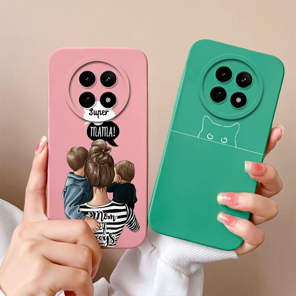 Nueva funda para OPPO Realme 12X5G Cat suave silicona líquida cobertura completa Anti Choc parachoques para Realme12 12X contraportada Capa - imagen 3