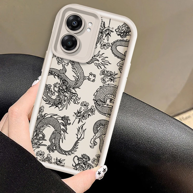 Diseño de Arte de dragón, escalera de ojo genial para OPPO Find X5 X3 A58 A57 A55 A53 A54 A92 A74 A78 A98 A16 A94 A76 A72 5G, funda trasera para teléfono - imagen 3